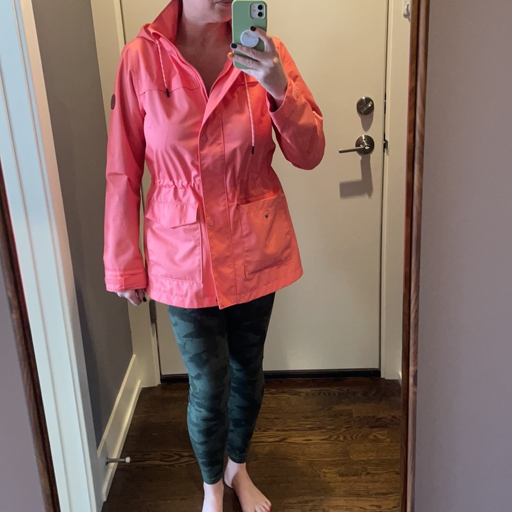 Pink rain jacket